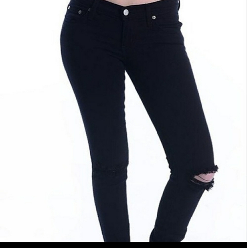 Judy Blue, black, destructed knees jeans
